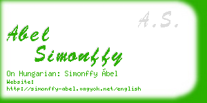 abel simonffy business card
